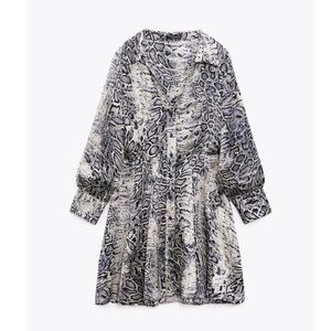 Zara Monochrome Animal Print Dress